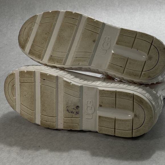 UGG Boots Womens Size 9 White Drizlita Waterproof Rain Sheepskin Insole Logo - Picture 7 of 8
